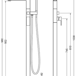Смеситель Timo Selene 2210/17Y-CR напольный