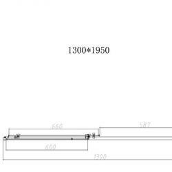Душевой уголок Slim-N VSR-4SN9013CGB, 1300*900, черный, стекло тонированное