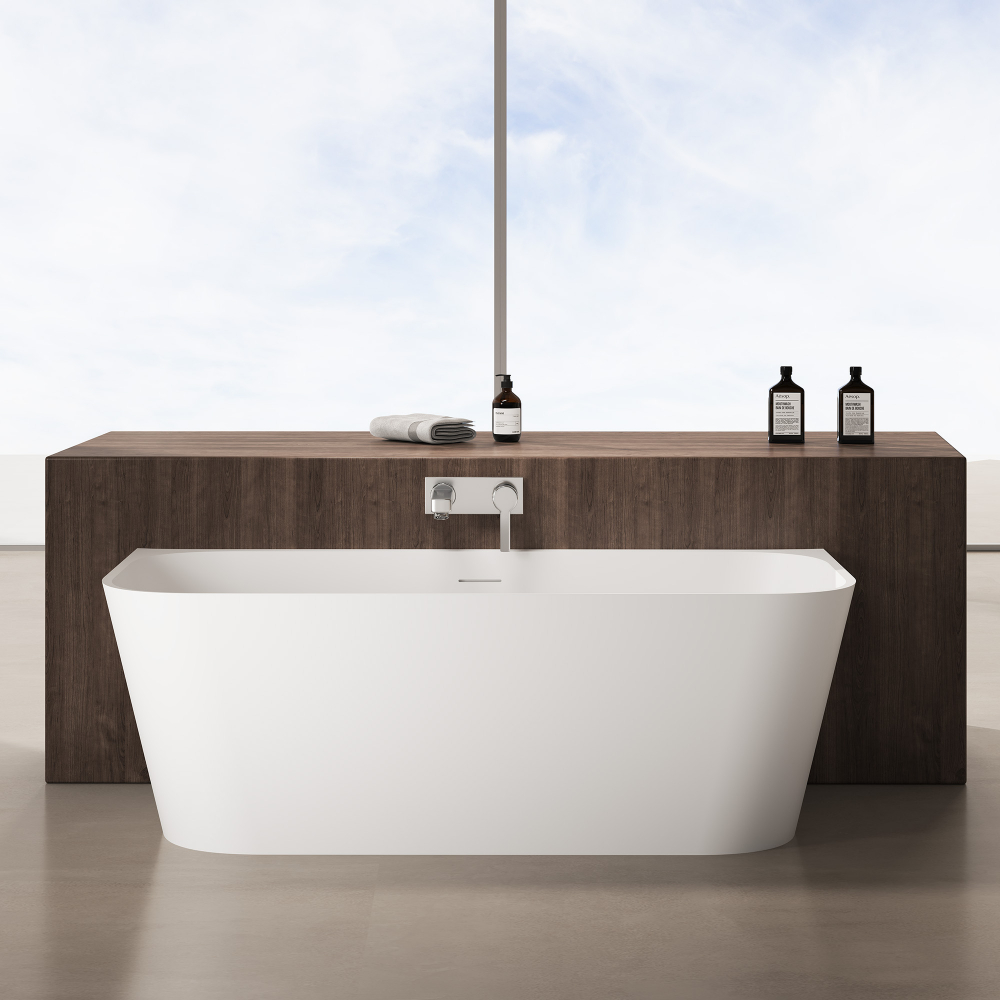 Ванна из искусственного камня ABBER Stein AS9682 белая матовая