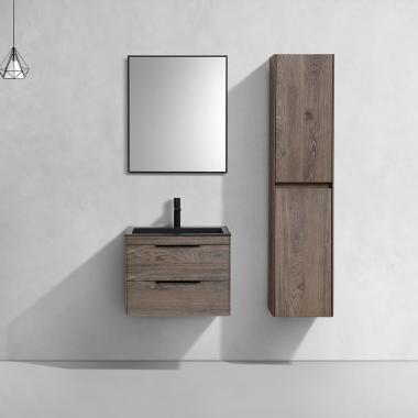 База под раковину Chiara 2D 600 подвесная, 2 выкатных ящика soft-close, R.Oak	