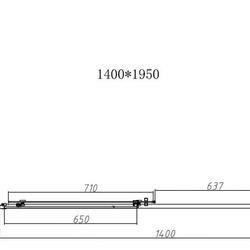 Душевой уголок Slim-N VSR-4SN9014CL, 1400*900, хром, стекло прозрачное