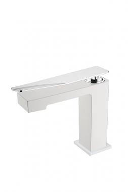 Смеситель для раковины низкий Boheme Q White-Chrome	
