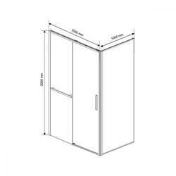 Душевой уголок Slim Soft VSR-1SS1015CLG, 1500*1000, брашированное золото, стекло прозрачное