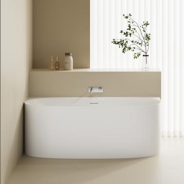 Ванна из искусственного камня ABBER Stein AS9681 белая матовая