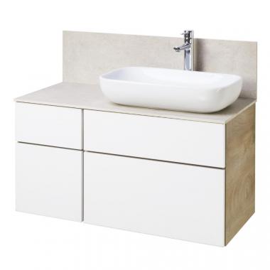 Мебель для ванной тумба Акватон Мишель 100 Дуб Эндгрейн/Белый	