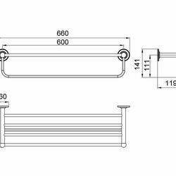 Полка для полотенец Timo Nelson 150058/00 chrome