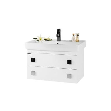 Мебель для ванной тумба Vod Ok Квадро 80 венге + умывальник Дрея Q 80	