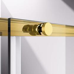 Душевой уголок Slim-N VSR-4SN8011CLG, 1100*800, брашированное золото, стекло прозрачное