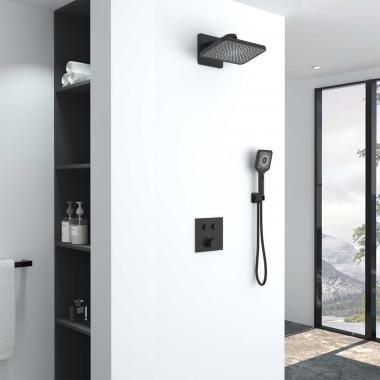 Душевой комплект VSFW-421I4MB встраиваемый, двухрежимный, черный	