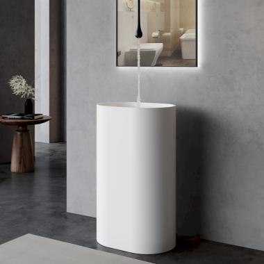 Раковина отдельностоящая ABBER Stein AS2557 белая матовая