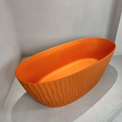 Ванна из искусственного камня ABBER Stein AS9684MO оранжевая матовая