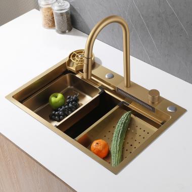 Кухонная мойка ABBER Wasser Kreis AF2194G золото матовое	