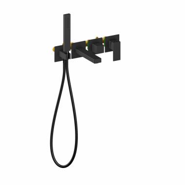 Смеситель для ванны скрытого монтажа TIMO Selene 2014/03YSM черный матовый	