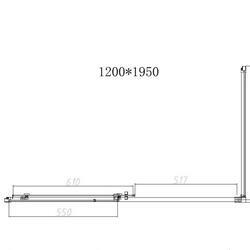 Душевой уголок Slim-N VSR-4SN9012CLB, 1200*900, черный, стекло прозрачное