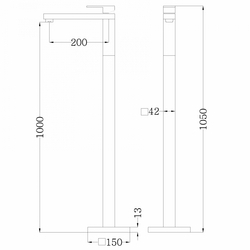 Смеситель ABBER Daheim AF8241NG напольный для раковины, никель