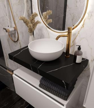 Столешница прямая FLAT NERO MARQUINA 810*460*70	