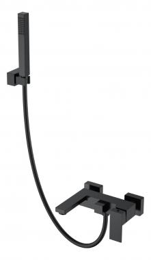 Смеситель для ванны с душем Qubic Matt Black	