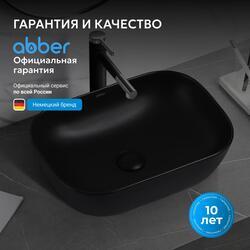 Раковина накладная ABBER Rechteck AC2200MB черная матовая