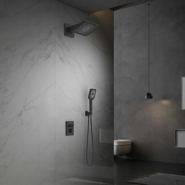 Душевой комплект Inspire VSFW-3I21MT4MB встраиваемый, термостатический, двухрежимный, черный	