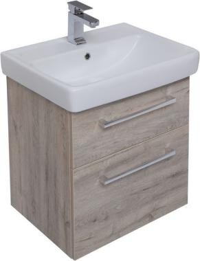 Мебель для ванной тумба Dreja Q max 60 см, подвесная, 2 ящика, дуб кантри	