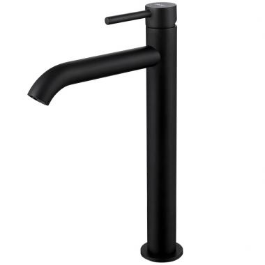 Смеситель ABBER Wasser Kreis AF8111B для накладной раковины, черный матовый	