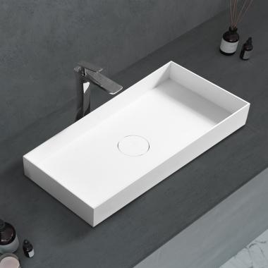 Раковина накладная ABBER Stein AS2622 белая матовая	