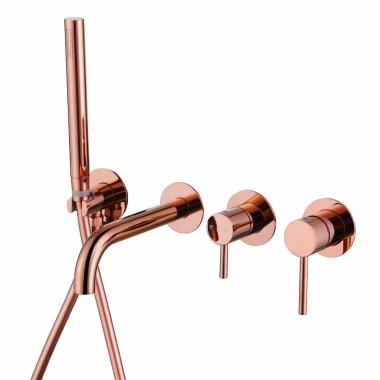 Смеситель ABBER Wasser Kreis AF8130RG для ванны скрытого монтажа, розовое золото	