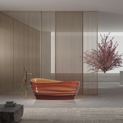 Прозрачная ванна ABBER Kristall AT9709Opal коричневая