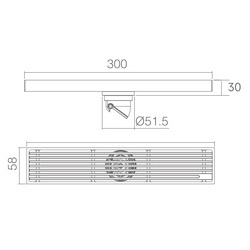 Душевой лоток ABBER AE79B300 хром
