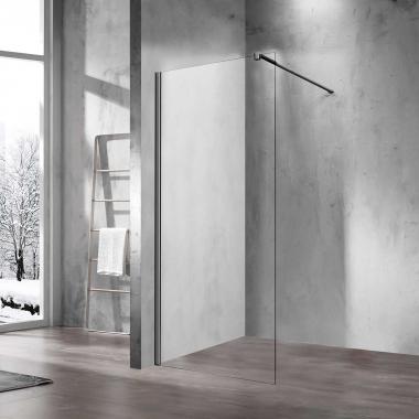 Душевая перегородка Walk-In VSW-1H120CLGM, 1200*2000, вороненая сталь, стекло прозрачное	