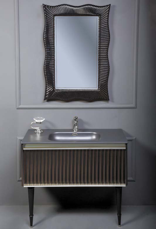 Мебель для ванной тумба Vallessi Avantgarde Linea 100 черная-хром (842-100-BCR)	