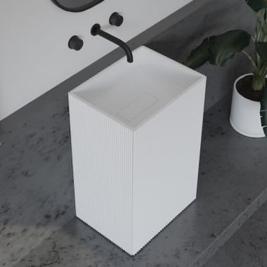 Раковина отдельностоящая ABBER Stein AS2503-H белая матовая	