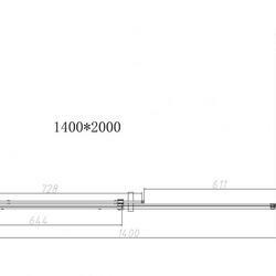 Душевой уголок Dice VSR-4D8014CLGM, 1400*800, вороненая сталь, стекло прозрачное