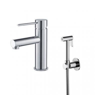 Смеситель для раковины с гигиеническим душем Timo Saona 2360/00G хром	