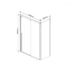 Душевой уголок Lugano VSR-1L8015CL-1, 1500*800, хром, стекло прозрачное