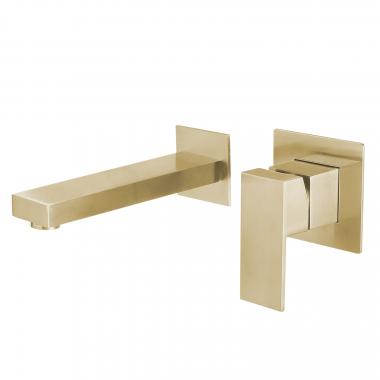 Смеситель ABBER Daheim AF8212G для раковины скрытого монтажа, золото матовое	