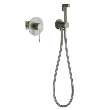 Смеситель Timo Saona 2389/18SM встроенный с гигиеническим душем, черное золото	