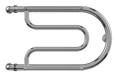 Водяной полотенцесушитель Терминус Фокстрот (1") 320x700	