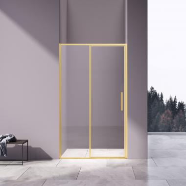 Душевая дверь Slim 8mm VDP-4SL120CLG, брашированное золото, стекло прозрачное Vincea VDP-4SL120CLG	