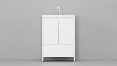 Мебель для ванной тумба Velvex Klaufs 60.2D.1Y-616.216 Белый глянец, 2 ящика (tnKLA.60.2D.1Y-616.216)	