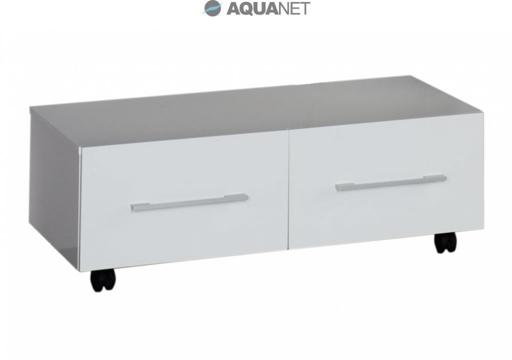 Мебель для ванной тумба Aquanet Нота 90 подкатная белый глянец 170737	