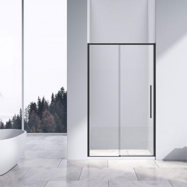 Душевая дверь Slim-N VDS-4SN110CLB, 1100, черный, стекло прозрачное	