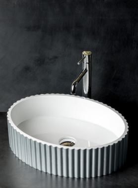Раковина Canale рифл глянец серебро	