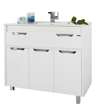 Мебель для ванной тумба Vod Ok Габи 100 белая + умывальник Elen 100	