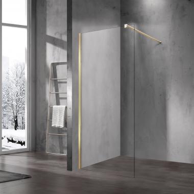 Душевая перегородка Walk-In VSW-1H800CLG, 800*2000, матовый золотой, стекло прозрачное	