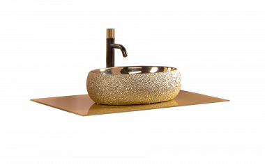 Столешница стекло 80см прямая GOLD	