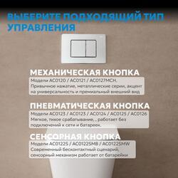 Кнопка смыва ABBER AC0120 хром глянцевый