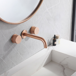 Смеситель ABBER Wasser Kreis AF81122MRG для раковины скрытого монтажа, розовое золото матовое