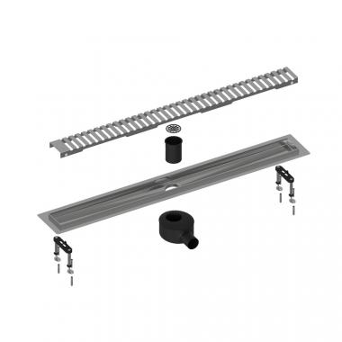 Душевой лоток TIMO Drain System 900 с вставкой lines, хром	
