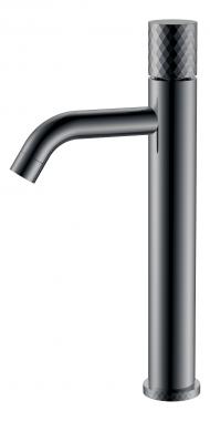 Смеситель STICK для умыв. выс. Shine Gun Metal высокий с ручкой DIAMOND	